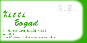 kitti bogad business card